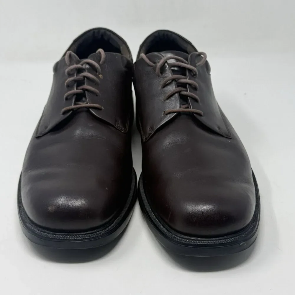 Rockport Margin Derby Shoes Mens 14 M Brown Leather Plain Toe Business NO INSOLE